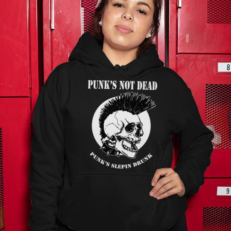 Punk Skull With Mohawk Women Hoodie Unique Gifts