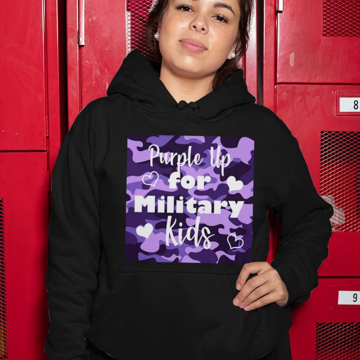 Purple Up For Military Kids Awareness Women Hoodie Unique Gifts