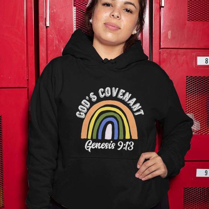 Rainbow Gods Covenant Bible Funny Christian Lover Women Hoodie Unique Gifts