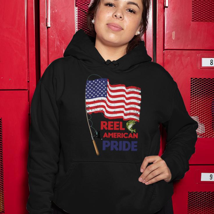 Reel American Pride 4Th Of July Fishing Women Hoodie Unique Gifts