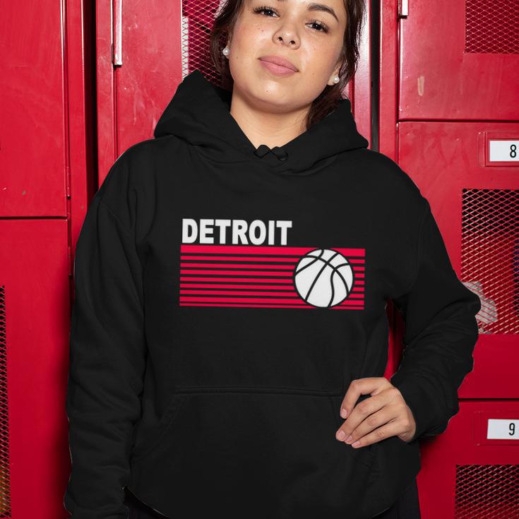 Retro Detroit Basketball Classic Logo Women Hoodie Unique Gifts