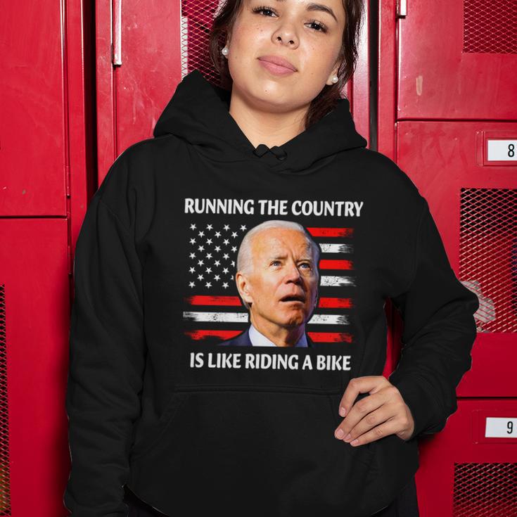 Running The Country Is Like Riding A Bike Joe Biden Women Hoodie Unique Gifts