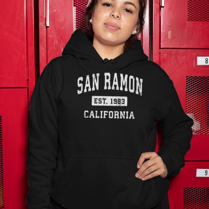 San Ramon California Ca Vintage Established Sports Design Women Hoodie Unique Gifts