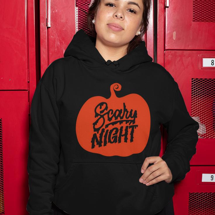 Scary Night Pumpkin Halloween Quote Women Hoodie Unique Gifts