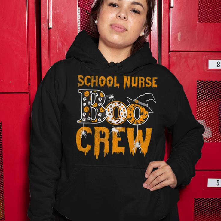 School Nurse Teacher Boo Crew Halloween School Nurse Teacher Women Hoodie Funny Gifts