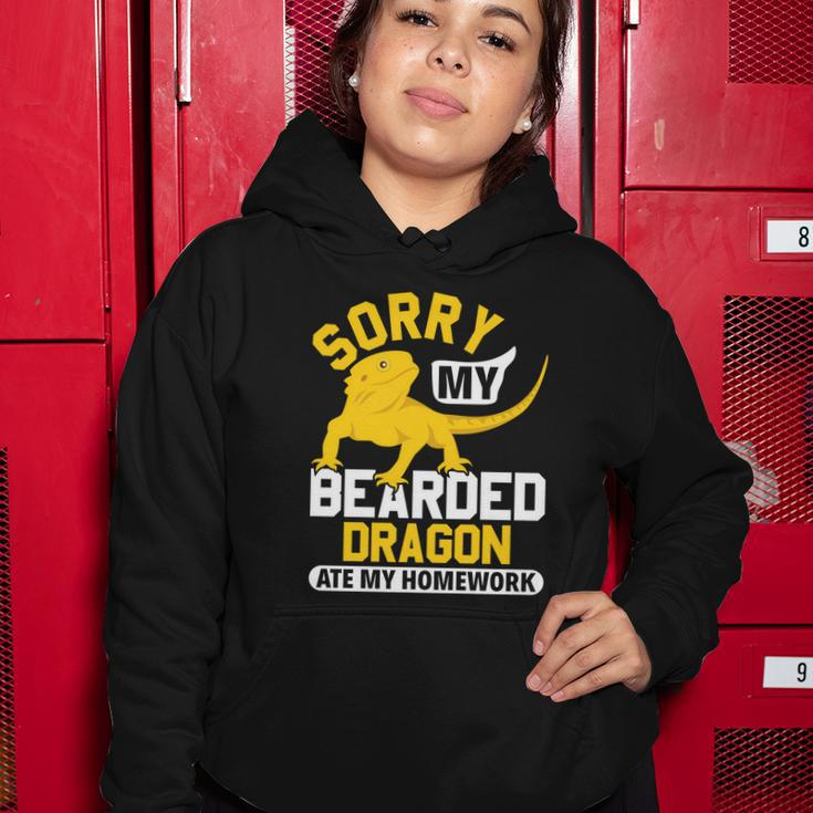 Sorry My Bearded Dragon Ate My Homework Lizard Lover Gift Women Hoodie Unique Gifts