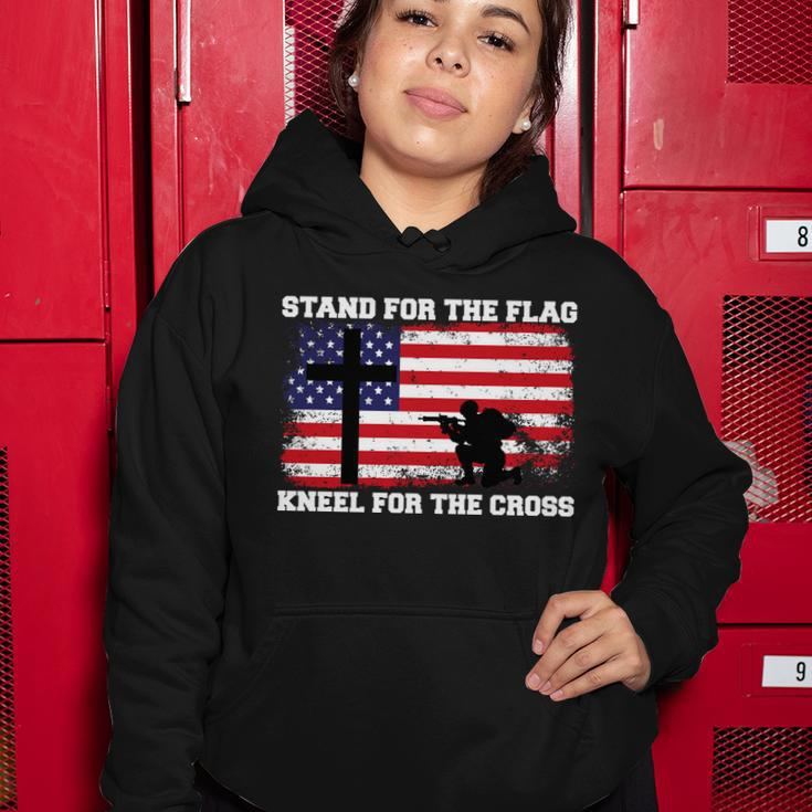 Stand For The Flag Kneel For The Cross Usa Army Tshirt Women Hoodie Unique Gifts