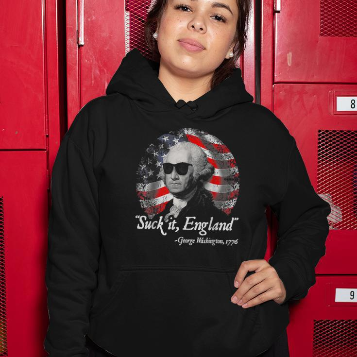 Suck It England Funny 4Th Of July George Washington Women Hoodie Unique Gifts