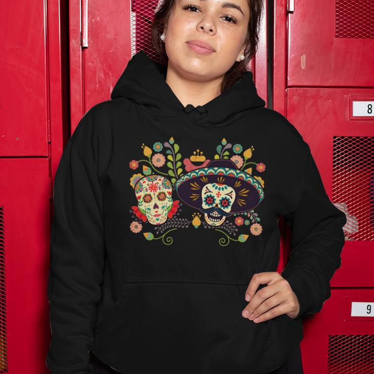 Sugar Skulls Day Of The Dead Women Hoodie Unique Gifts