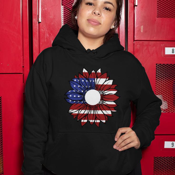 Sunflower American Flag 4Th Of July Independence Day Patriotic Women Hoodie Unique Gifts