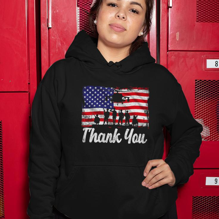 Thank You Army Usa Memorial Day Partiotic Military Veteran Women Hoodie Unique Gifts
