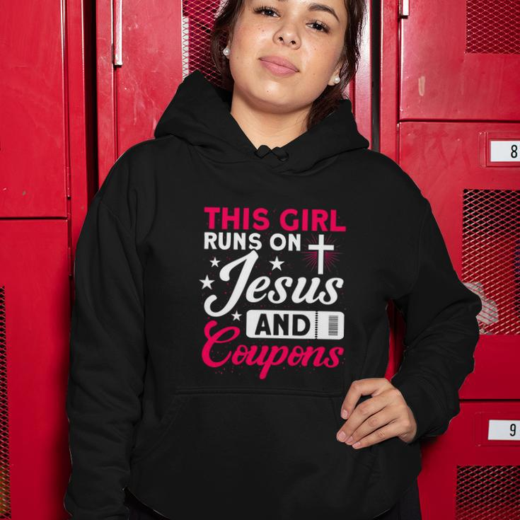 This Girl Runs On Jesus And Coupons Couponer Couponing Women Hoodie Unique Gifts