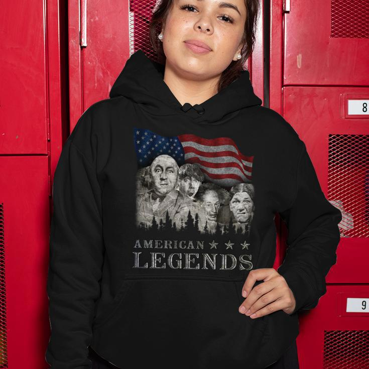 Three Stooges - American Legends Usa Flag Women Hoodie Unique Gifts