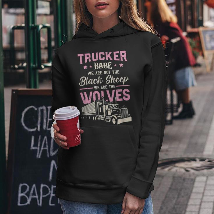 Trucker Trucker We Are Not The Black Sheep We Are The Wolv Trucker Women Hoodie Funny Gifts