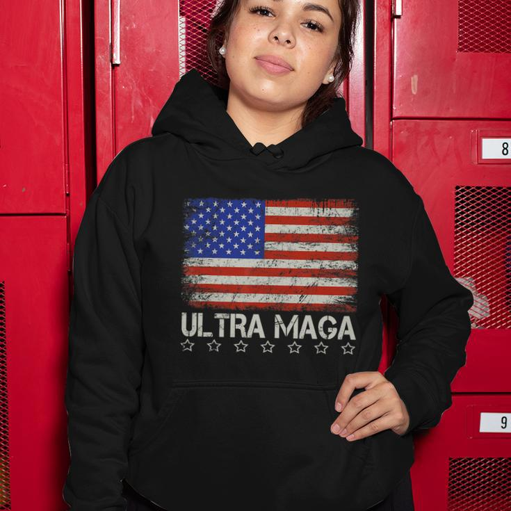 Ultra Maga Shirt Maga King Funny Anti Biden Us Flag Pro Trump Trendy Tshirt V2 Women Hoodie Unique Gifts