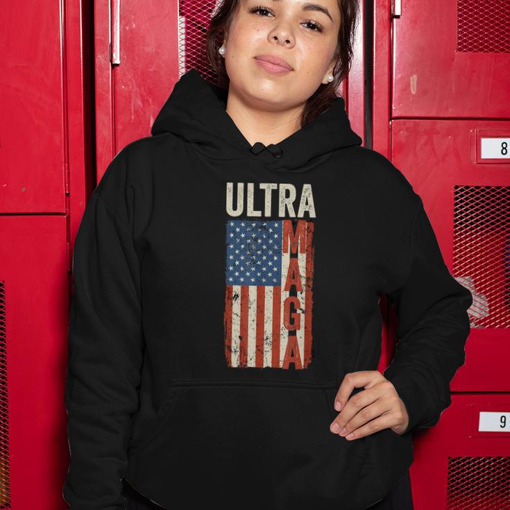 Ultra Maga Us Flag Pro Trump American Flag Tshirt Women Hoodie Unique Gifts