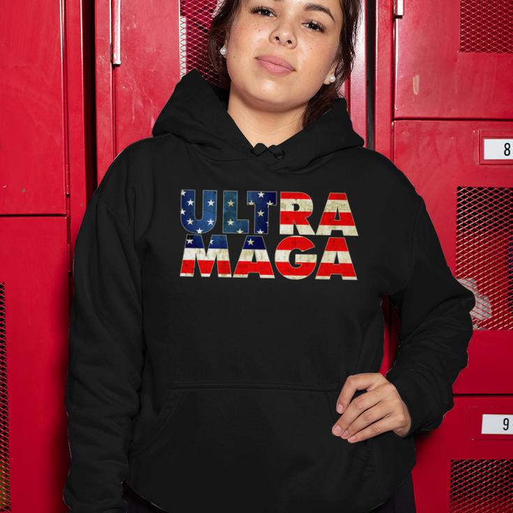 Ultra Maga Usa American Flag Women Hoodie Unique Gifts