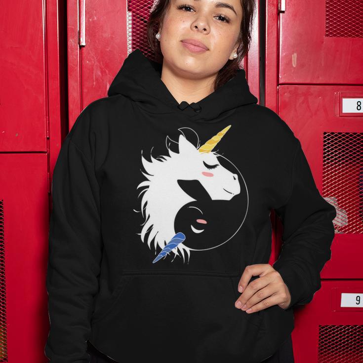 Unicorn Ying Yang Women Hoodie Unique Gifts