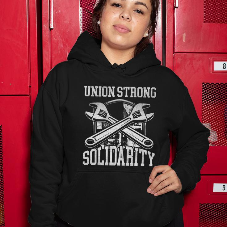 Union Strong Solidarity Labor Day Worker Proud Laborer Meaningful Gift Women Hoodie Unique Gifts