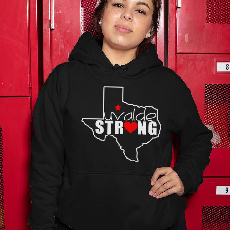 Uvalde Strong Texas Map Heart Women Hoodie Unique Gifts