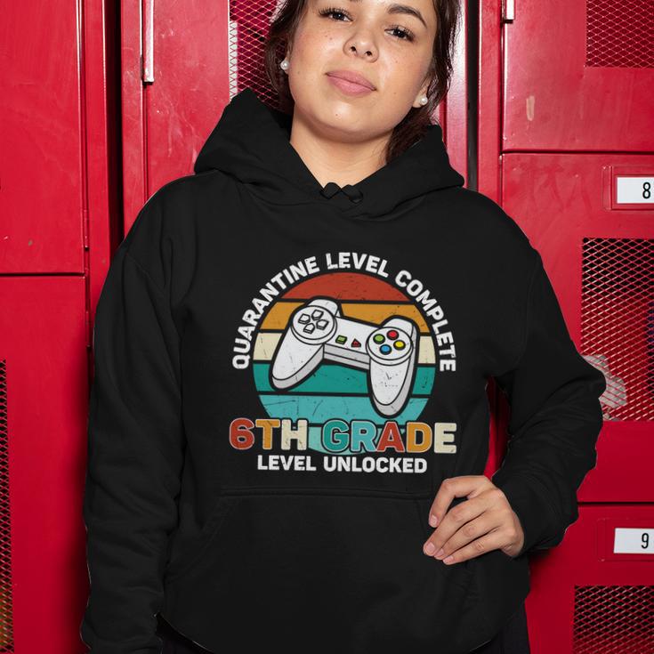 Vintage 6Th Grade Level Unlocked First Day Of School Back To School Women Hoodie Unique Gifts