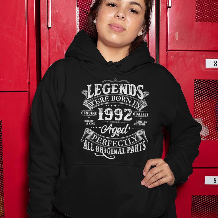 Vintage Scroll Legends Were Born In 1992 Aged Perfectly 30Th Birthday Women Hoodie Unique Gifts