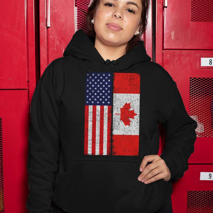 Vintage Usa Canadian Flag Women Hoodie Unique Gifts