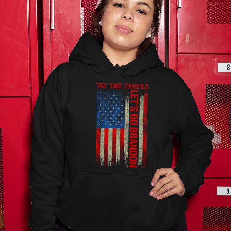 We The People Lets Go Brandon Patriotic Women Hoodie Unique Gifts