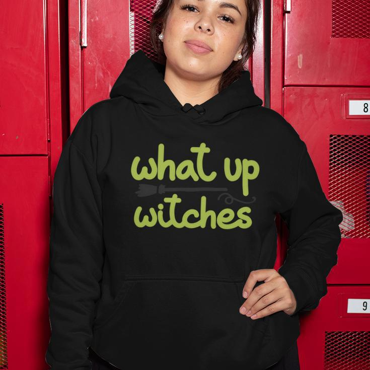 What Up Witches Broom Halloween Quote Women Hoodie Unique Gifts