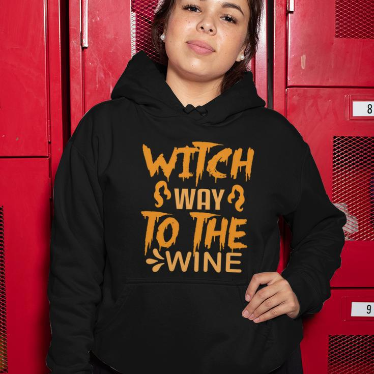 Witch Way To The Wine Halloween Quote Women Hoodie Unique Gifts