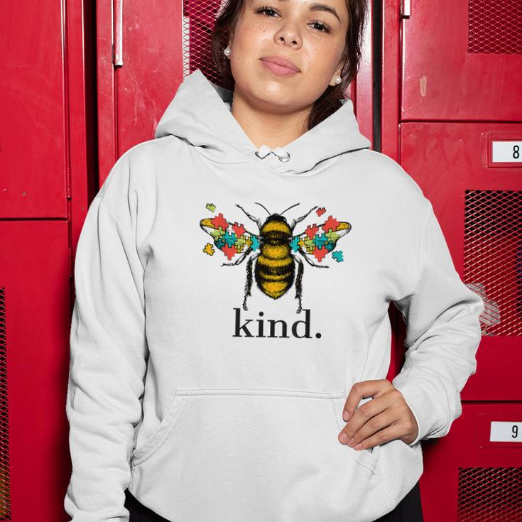 Autism Awareness Bee Kind Puzzle Pieces Tshirt Women Hoodie Unique Gifts