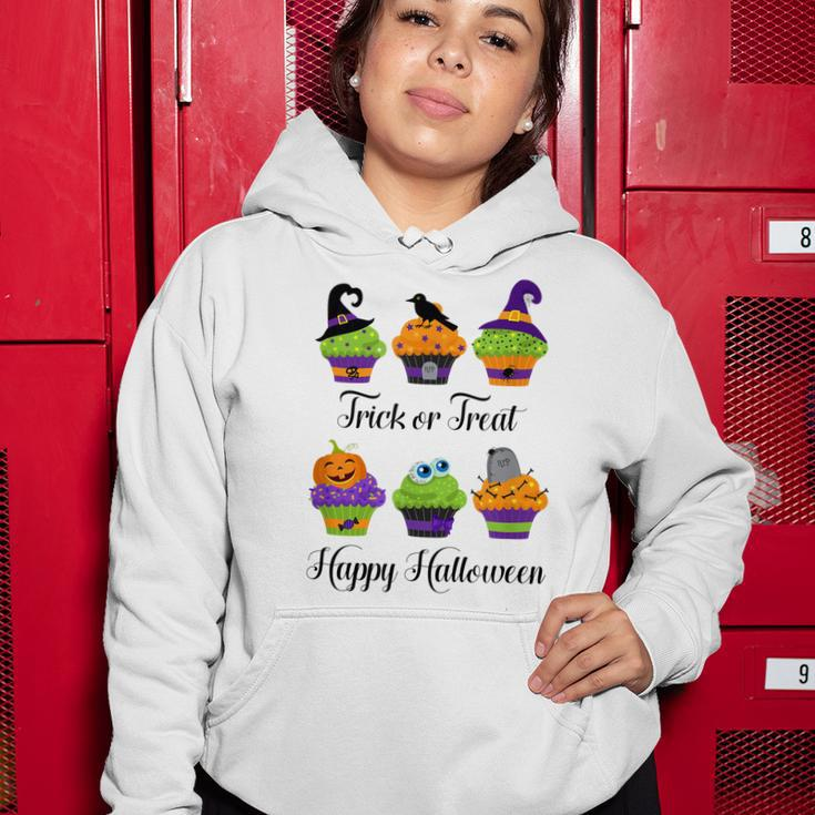 Cute Trick Or Treat Happy Halloween Cupcake Assortment Gift Women Hoodie Funny Gifts