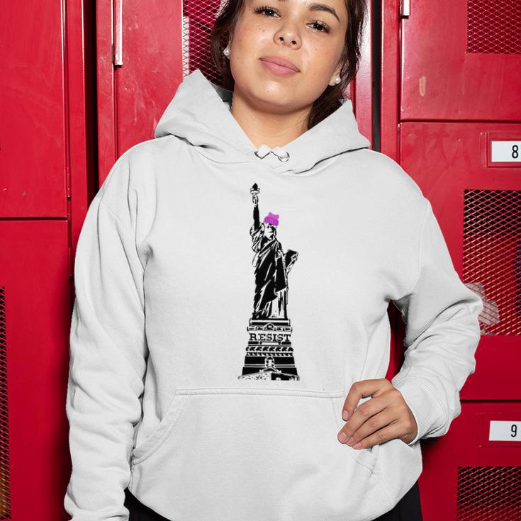 Statue Of Liberty Kitty Ears Resist Feminist Women Hoodie Unique Gifts