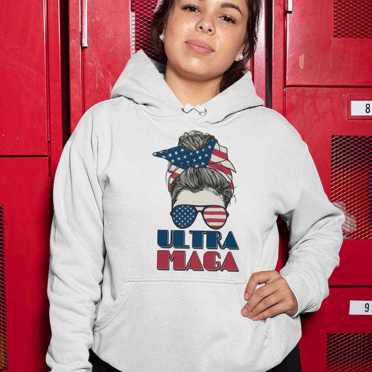 Ultra Maga Hair Bun Woman Women Hoodie Unique Gifts