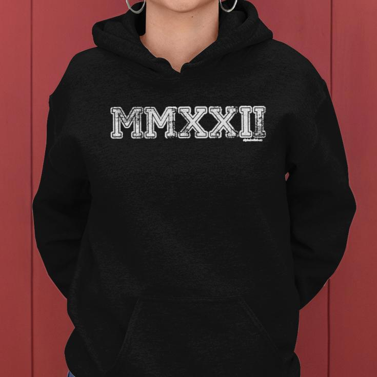 2022 Funny Gift Mmxxii Senior Class Of 2022 Graduation Vintage Funny Gift Women Hoodie