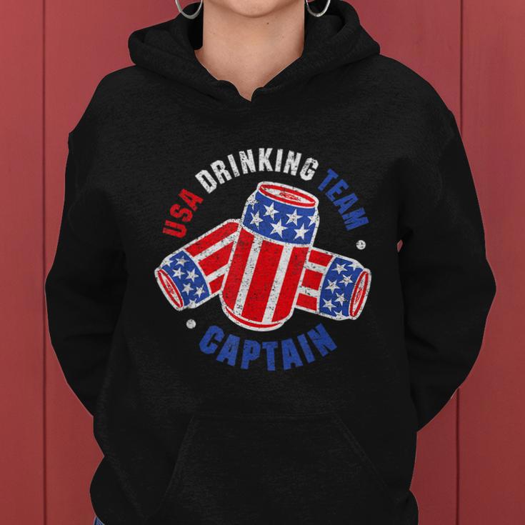 4Th Of July Beer Can Flag Usa Drinking Team Women Hoodie