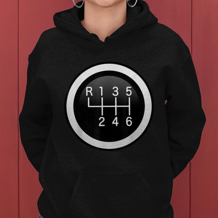 6 Speed Manual Stick Gear Shift Auto Racing Car Women Hoodie