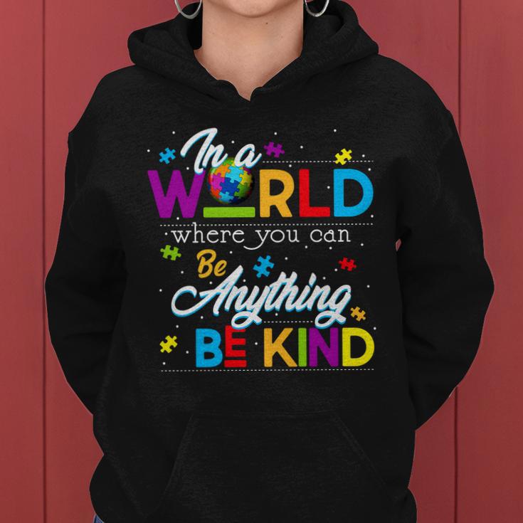 A World With Kindness Autism Awareness Women Hoodie