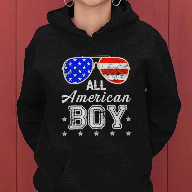 All American Boy 4Th Of July Boys Kids Sunglasses Women Hoodie