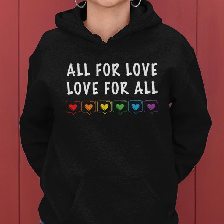 All For Love And Love Lgbt Pride Month Women Hoodie