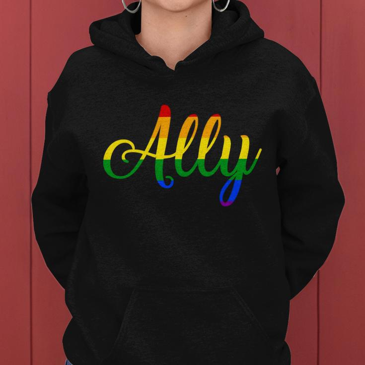 Ally Pride Rainbow Tshirt Women Hoodie