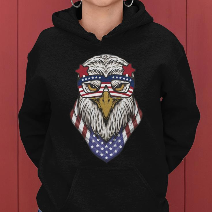 American Bald Eagle Mullet 4Th Of July Funny Usa Patriotic Gift V3 Women Hoodie