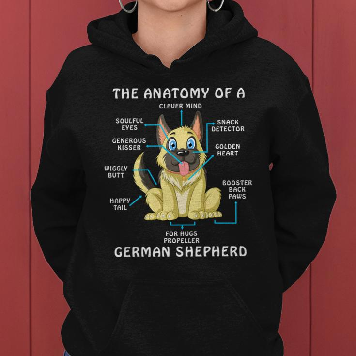 Anatomy Of German Shepherd Women Hoodie