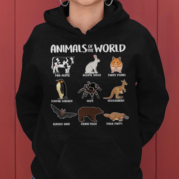 Animals Of The World Funny Names Women Hoodie