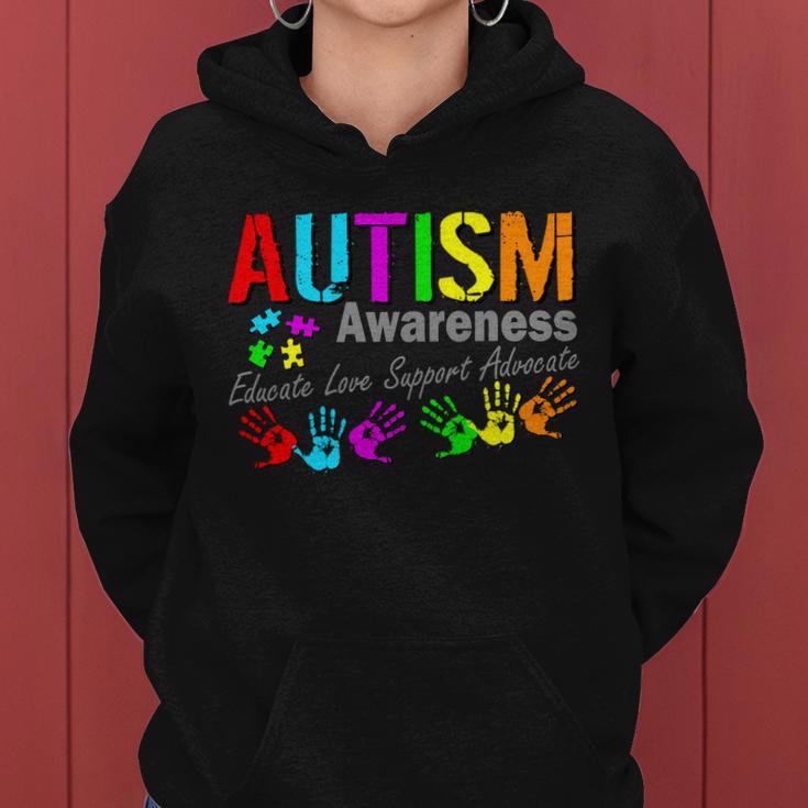 Autism Awareness Educate Love Support Advocate Tshirt Women Hoodie