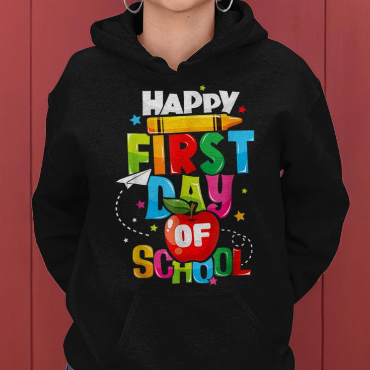Back To School Teachers Kids Child Happy First Day Of School Women Hoodie
