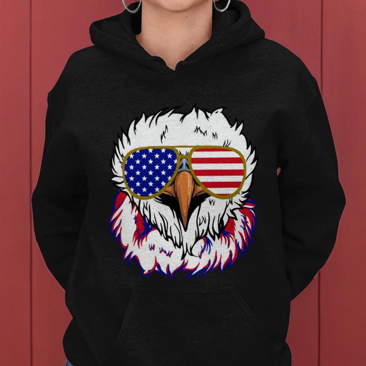 Bald Eagle With Mullet 4Th Of July American Flag Gift Women Hoodie