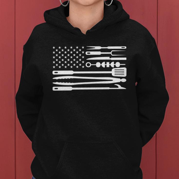 Bbq Tools American Flag Women Hoodie