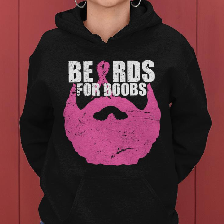 Beards For Boobs Breast Cancer Tshirt Women Hoodie