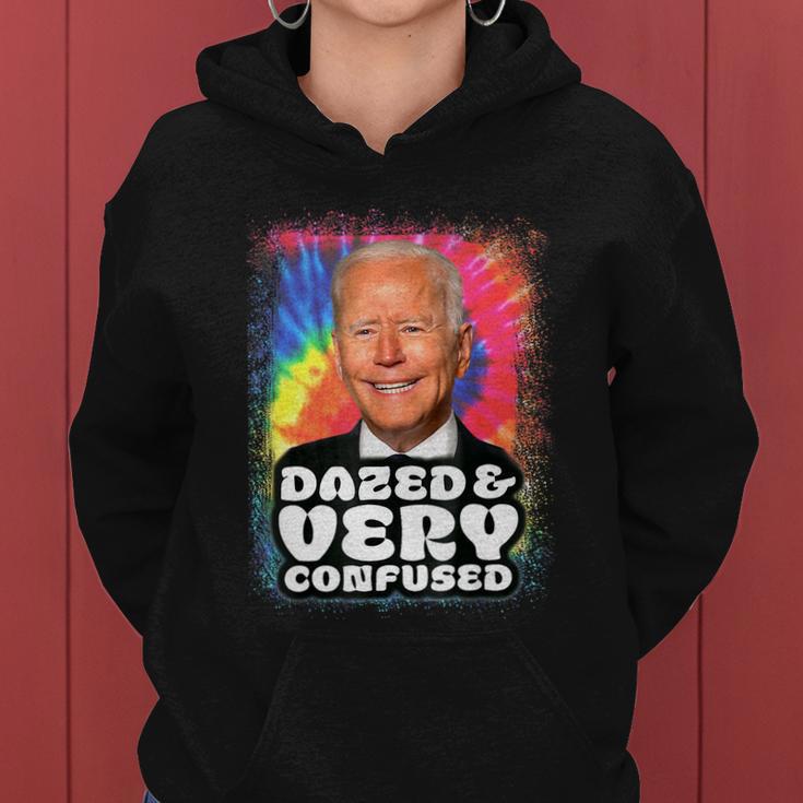 Biden Dazed And Very Confused Tie Dye Funny Tshirt Women Hoodie